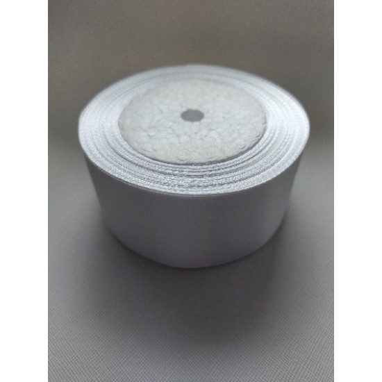 Ленты атласные однотонные 4 см (цв. Белый)